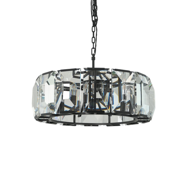Cut Glass Drum Chandelier