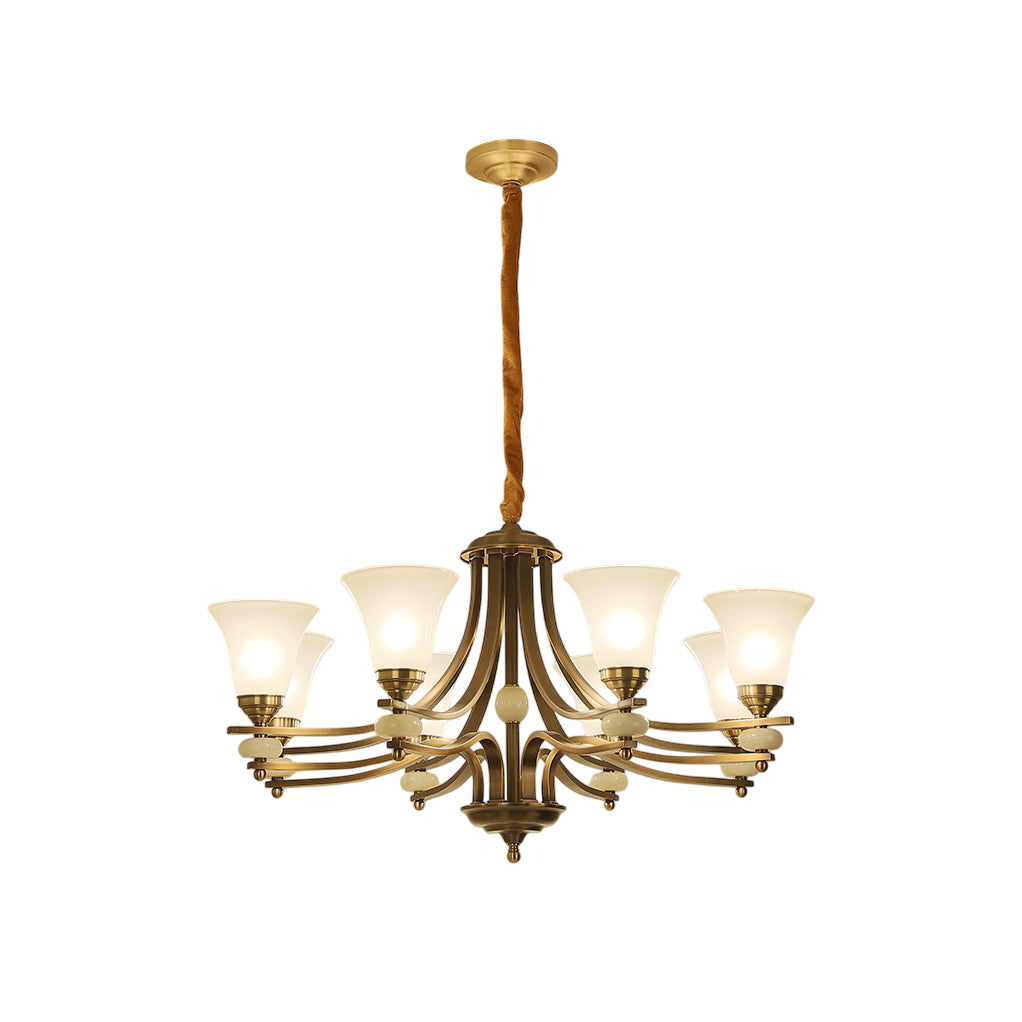 Cizorila Postmodern Luxury Brass Glass Chandelier
