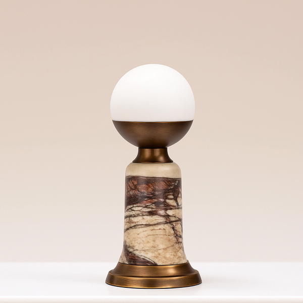 Red Marble Table Lamp | Opaline Glass | CLHDAD466R