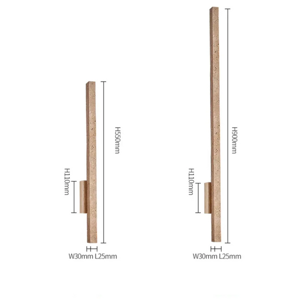 La Tavola Wall Light | Travertine & Wood | CLVB89500