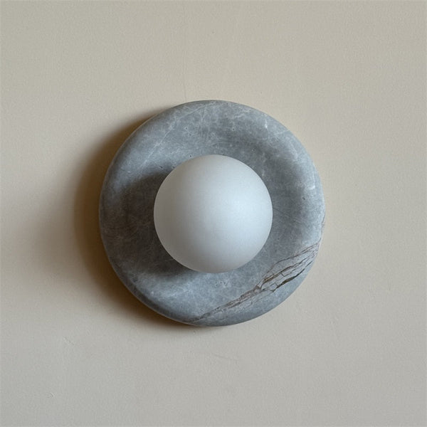 Aurvelyra Nordic Art Classic Grey Glass Marble Sconce Wall Lamp