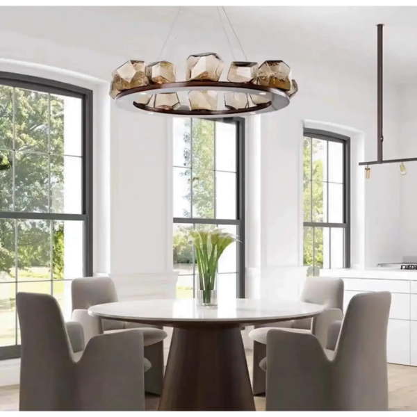 Crystal Ring Chandelier | Stainless Steel | CLSTO0475