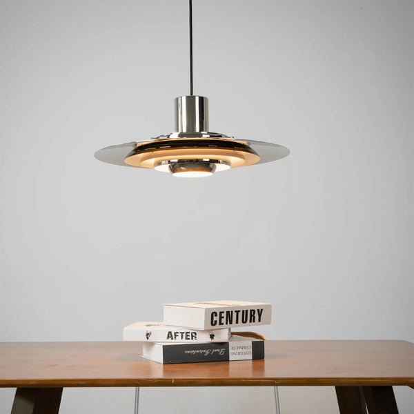 Sculptural Aluminum Hanging Lamp