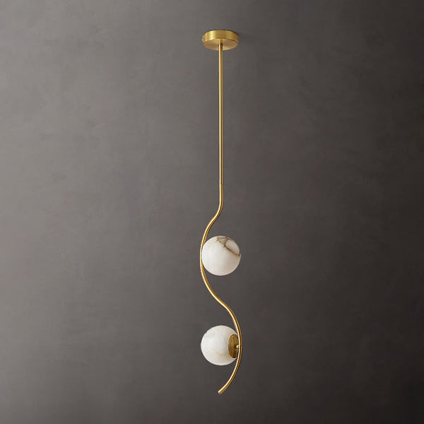 Civenan Curved Alabaster Pendant Lamp