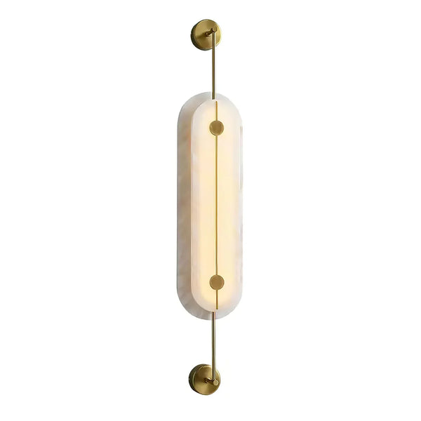 Alabaster Solvane Slender Oval Wall Sconce