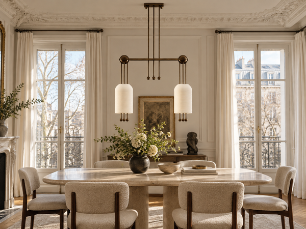 The Verona Linear | Solid Copper & Fluted Biscuit Ceramic | CLVRN