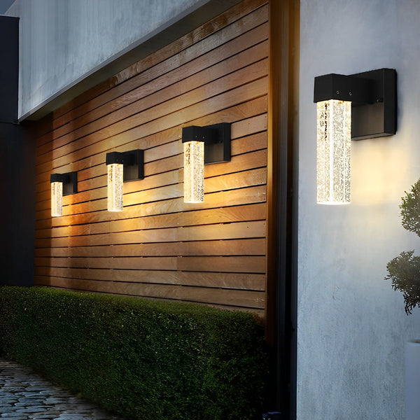 Luxisora LED Classic Modern Crystal Outdoor Wall Lamp