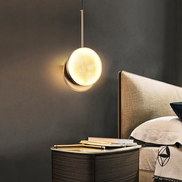 Alabaster Moonshade Pendant Light