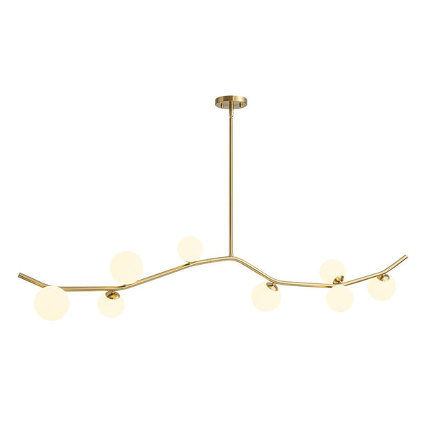 Eiriksd Funky Curved Linear Glass Chandelier