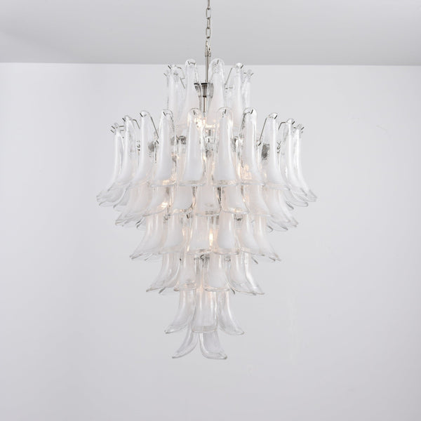 White Cloud Glass Petals Chandelier