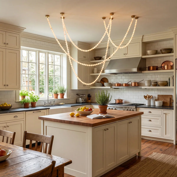 Liora Beaded Alabaster Swag Chandelier