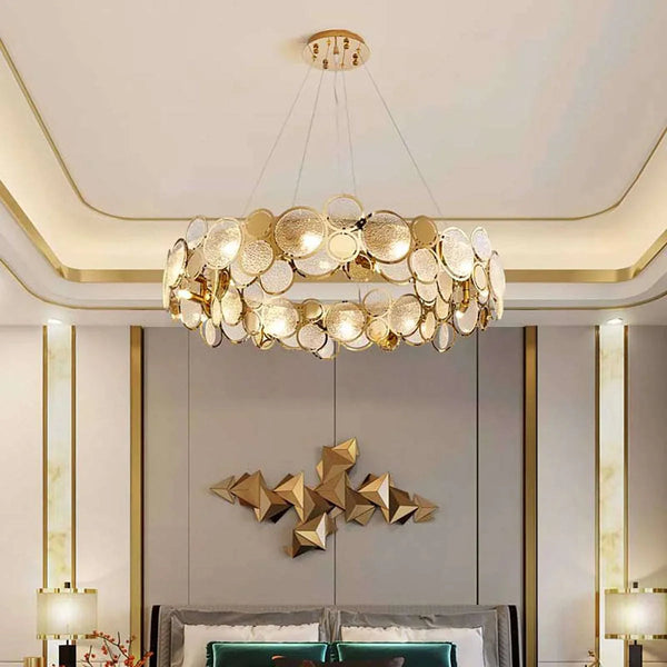 Adrianna Glass Round Chandelier