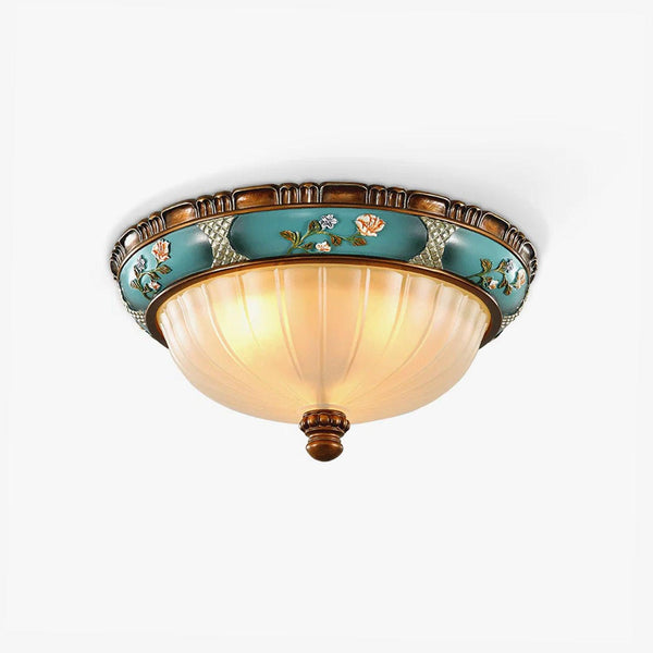 Retro Floral Resin Recessed Ceiling Light
