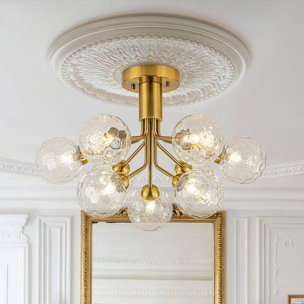 Waegnend Bloom Water Tiered Sputnik Glass Ceiling Light