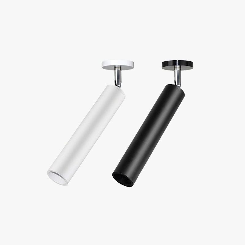 Aria Modern Long Tube Spotlight, Metal, Black/White