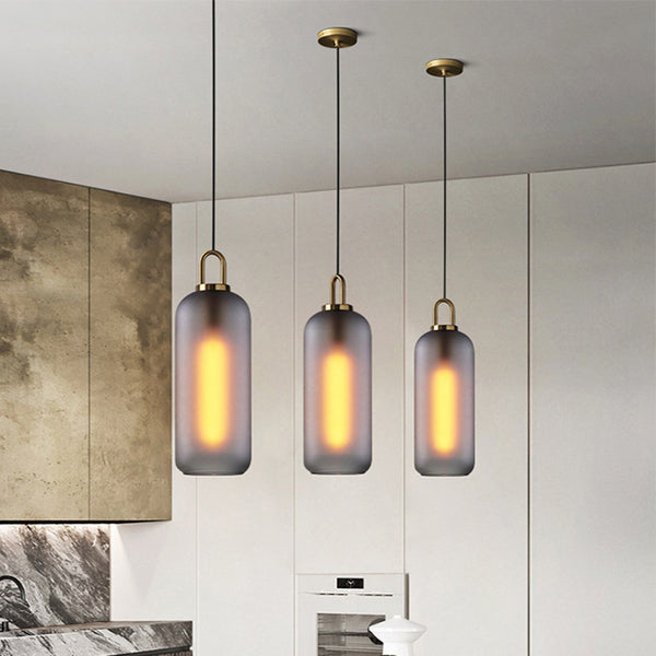 Modern Single Frosted Glass Light Pendant