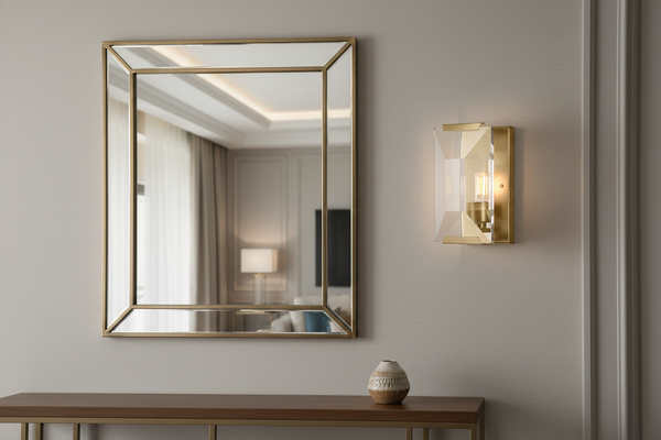 Brass & Crystal Wall Sconce | CLUG03D