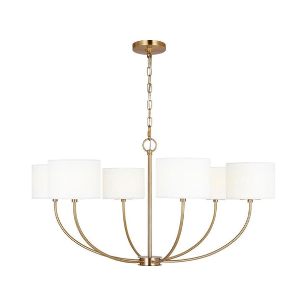 Mycaren Vintage Industrial Brass Fabric Chandelier