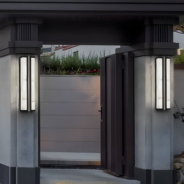 Geaine Classic Modern LED Marble Outdoor Wall Lights