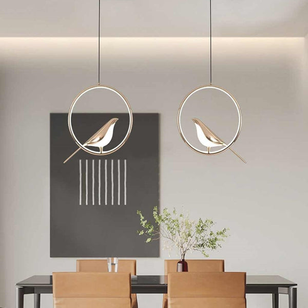 Pendant Light Unique Circular / Oval Magpie Bird LED