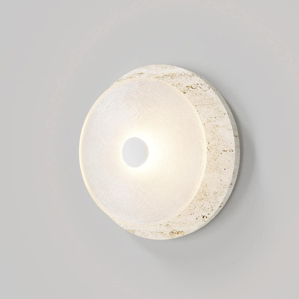 Ether Silver Travertine Wall Lamp
