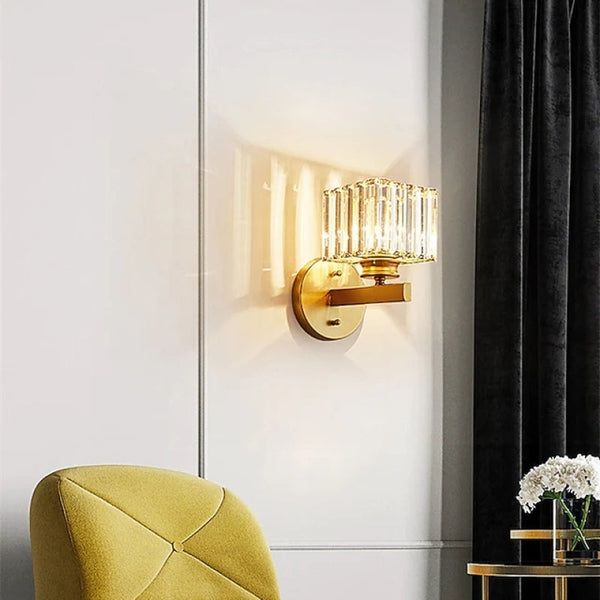 Arisha Modern LED Crystal Wall Lamp Square, Round