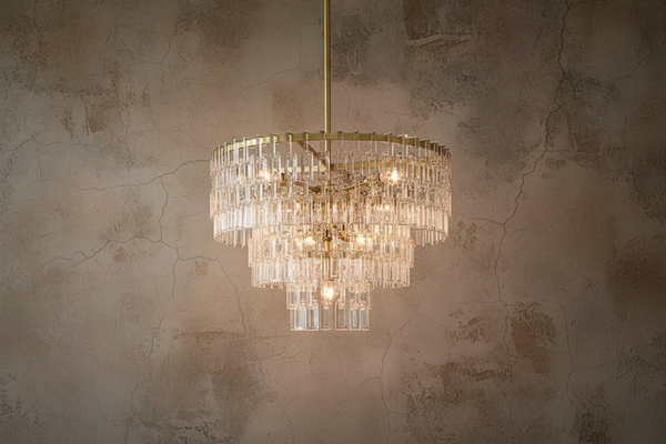 Decò Round Small | Hand-Cut Crystal & Brass | CLHUYL0250