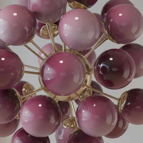 De Silva Chandelier | Cherry Glass | CLPT80CH