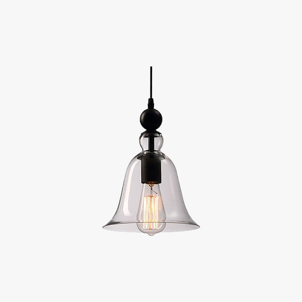 Simple Bell Clear Glass Pendant Light