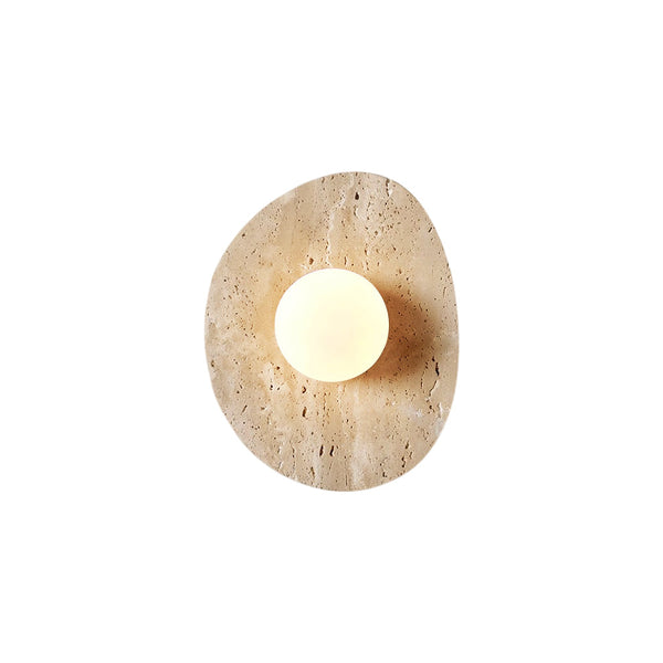 Kest Glass Travertine Wall Lamp