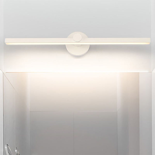 Arisha Minimalist Linear Mirror Front Wall Lamp, White