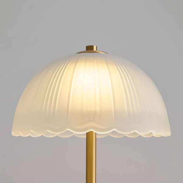 Mushroom Table Lamp | Gold & Frosted Glass | CLMSH025G