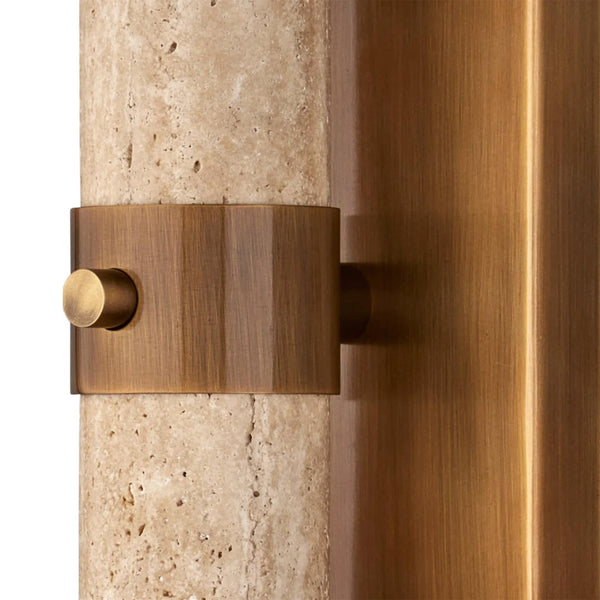 Dvaluvyh Travertine Glass Wall Lamp