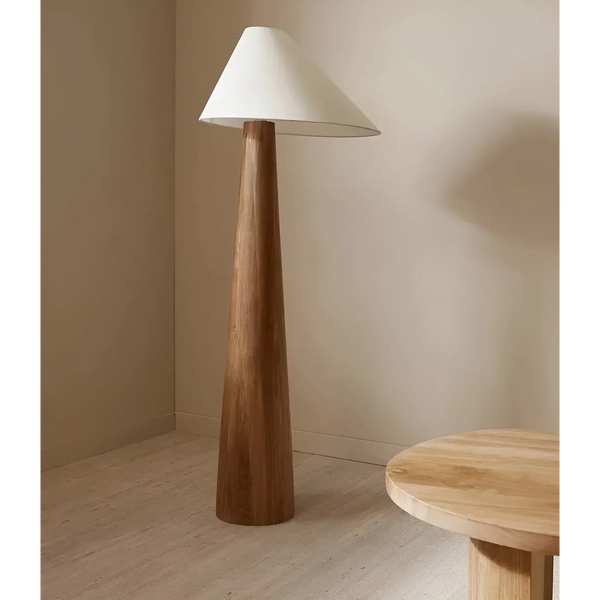 Turned Wood Floor Lamp