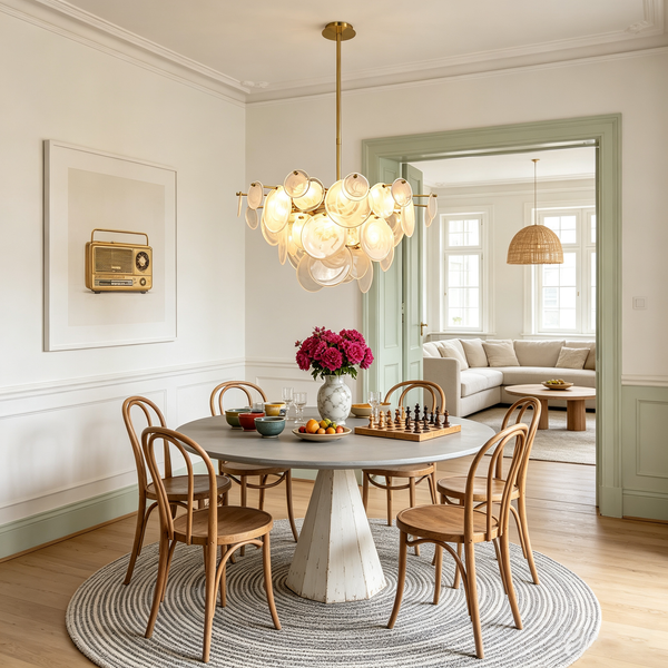 Celeste Glass Disc Chandelier