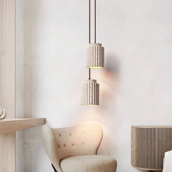 Caelia Travertine Pendant Light