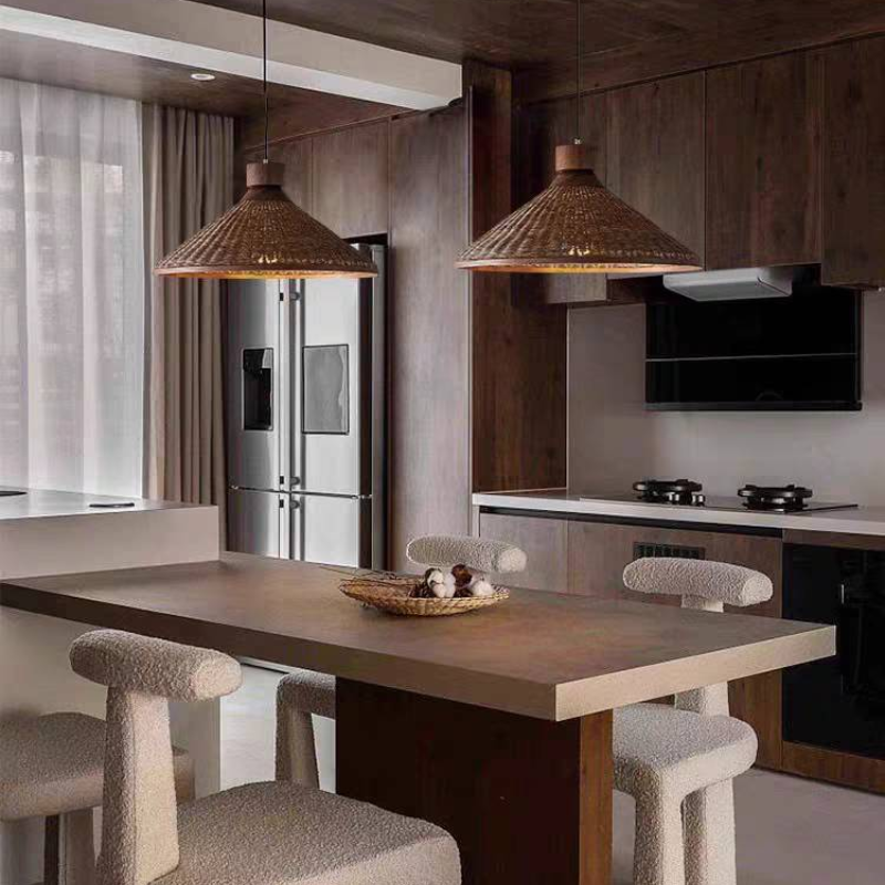 Silva Retro Design LED Pendant Light Rattan Living Room/Restaurant/Hotel