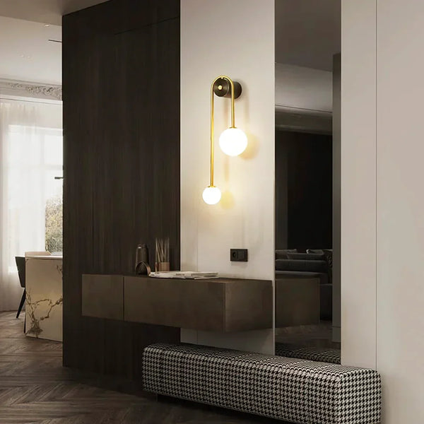 Spherical Light Luxury Wall Lamp