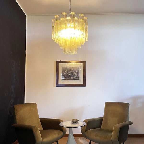 Fantastic Amber Tubes Chandelier