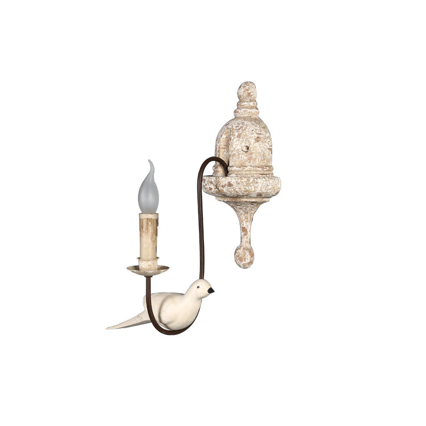 Syraean Vintage Retro Bird Wooden Wall Lamp