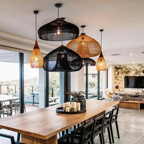 Solavn Rattan Wood Pendant Lamp