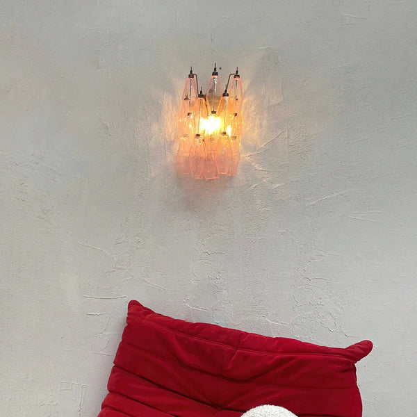 Poliedri Pink Wall Lamp