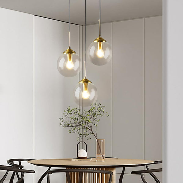 Industrial Glass Ball Pendant Light
