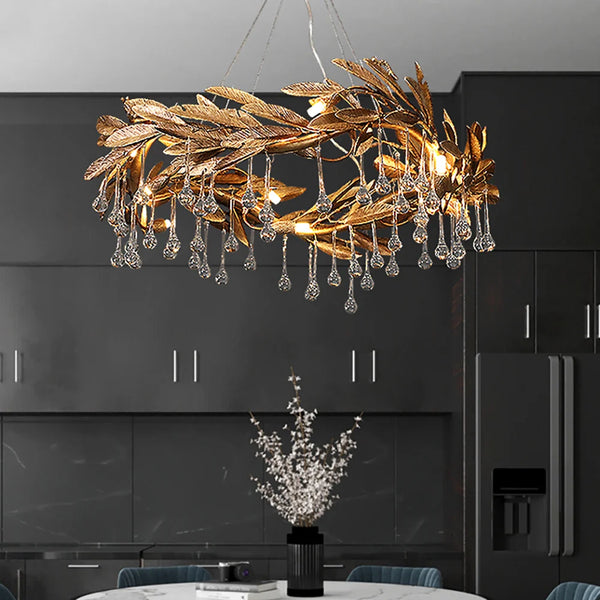 Teardrop Crystal Blade Chandelier