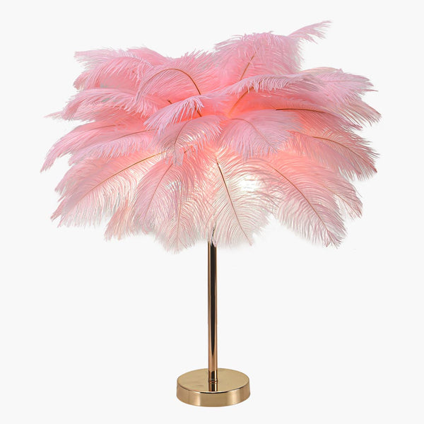 Ostrich Feather Table Lamp Minimalist, 3 Colors