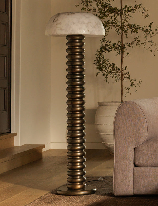 Roma Floor Lamp | Alabaster Column | CLJHE35D