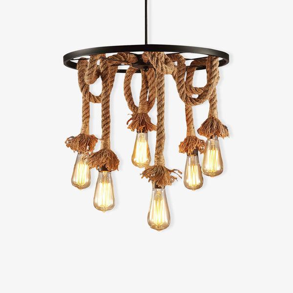 Hemp Rope Industrial Chandelier