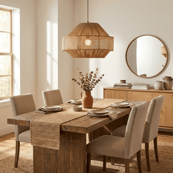 Jute Rattan Woven Pendant Lamp
