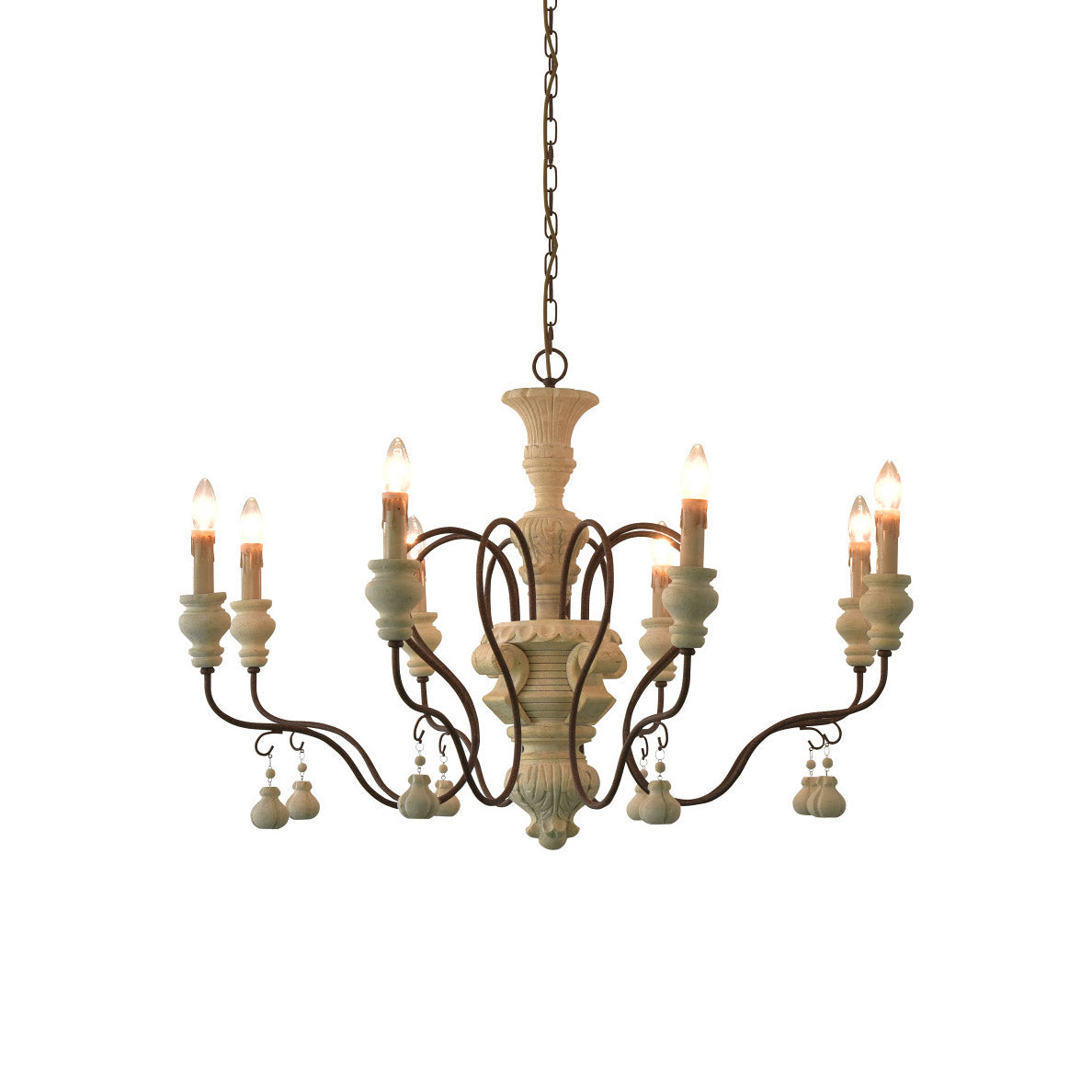 Quartz Postmodern Luxury Country Wooden Chandelier