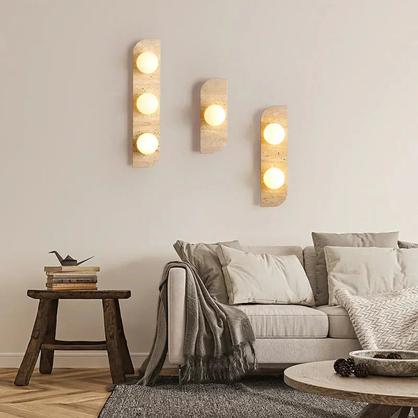 Neptune Travertine Wall Lamp
